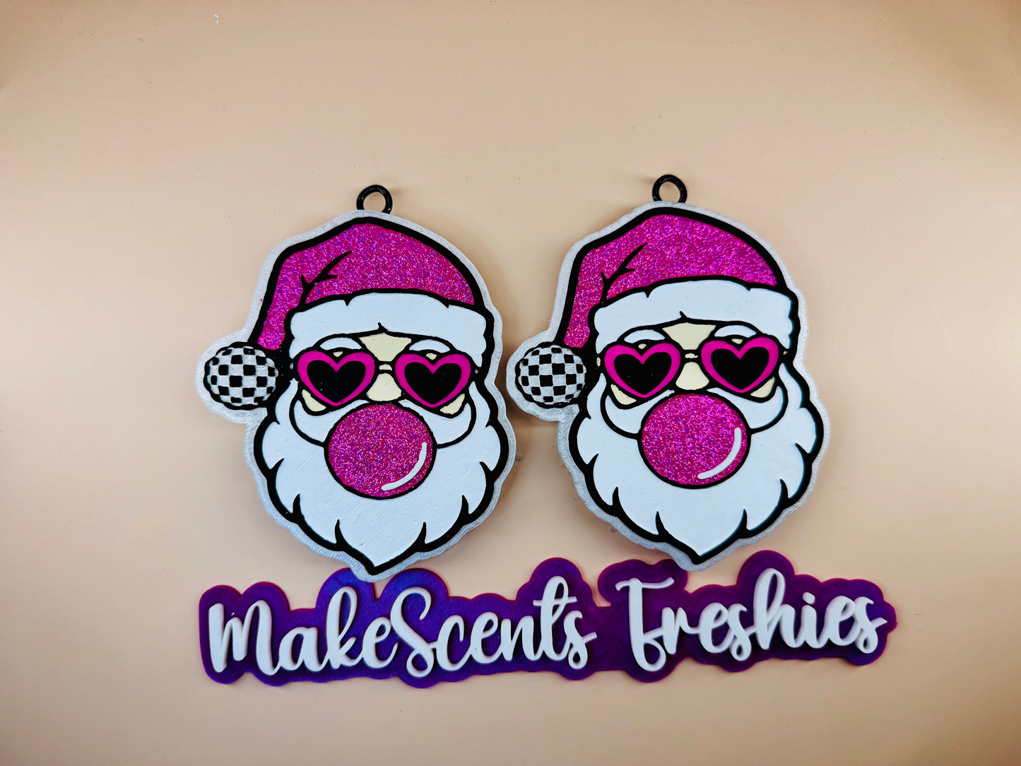 Bubble Gum Santa Freshie
