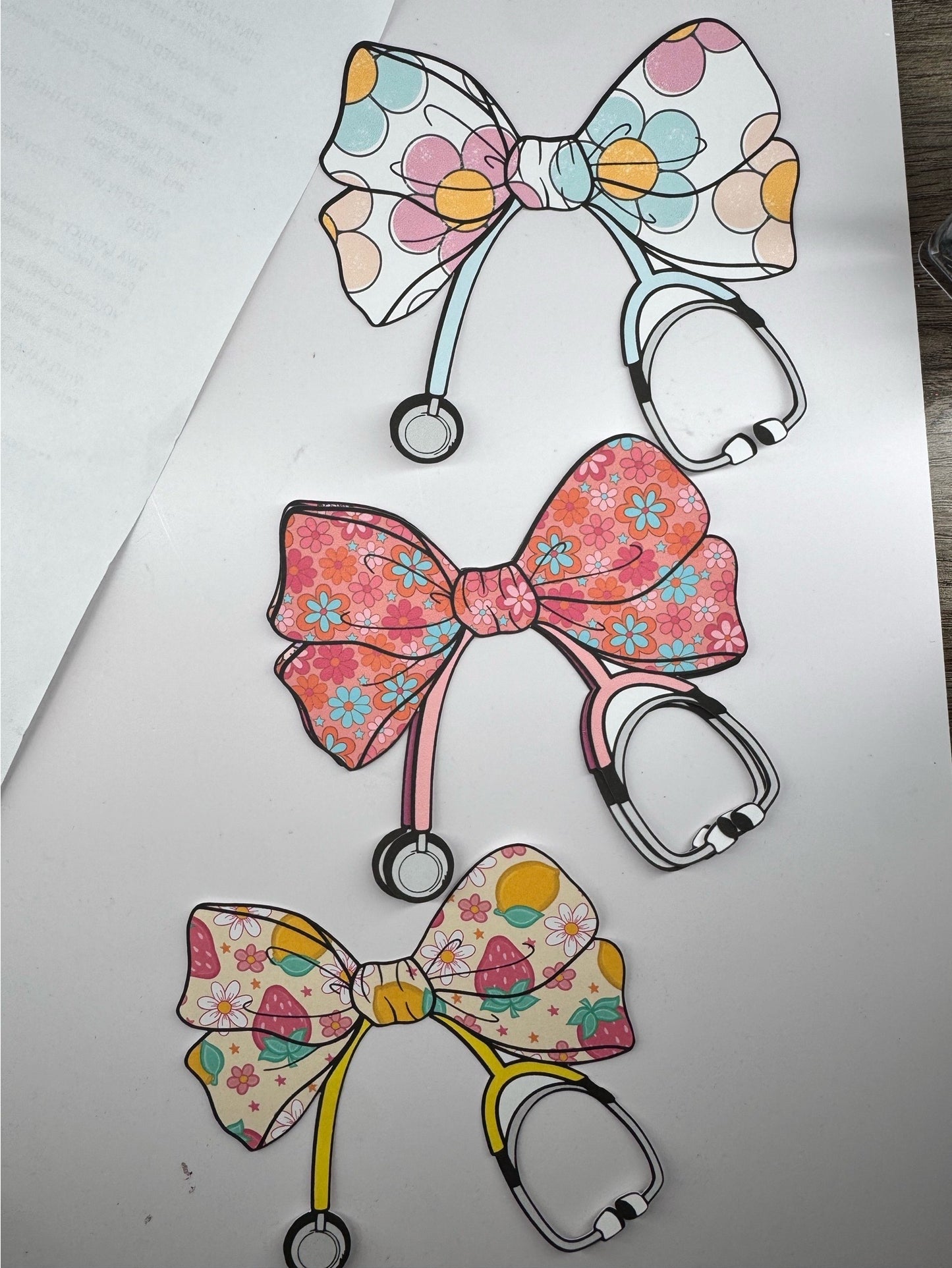Stethoscope Bow- card stock design