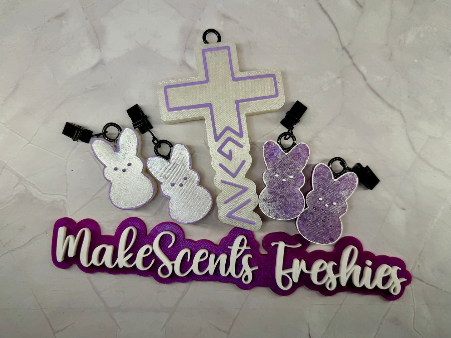 Easter marshmallow vent clips