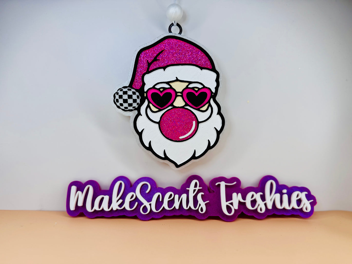 Bubble Gum Santa Freshie
