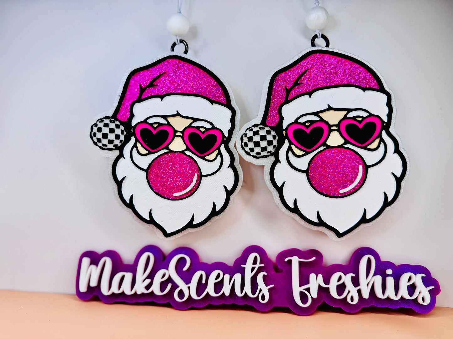 Bubble Gum Santa Freshie