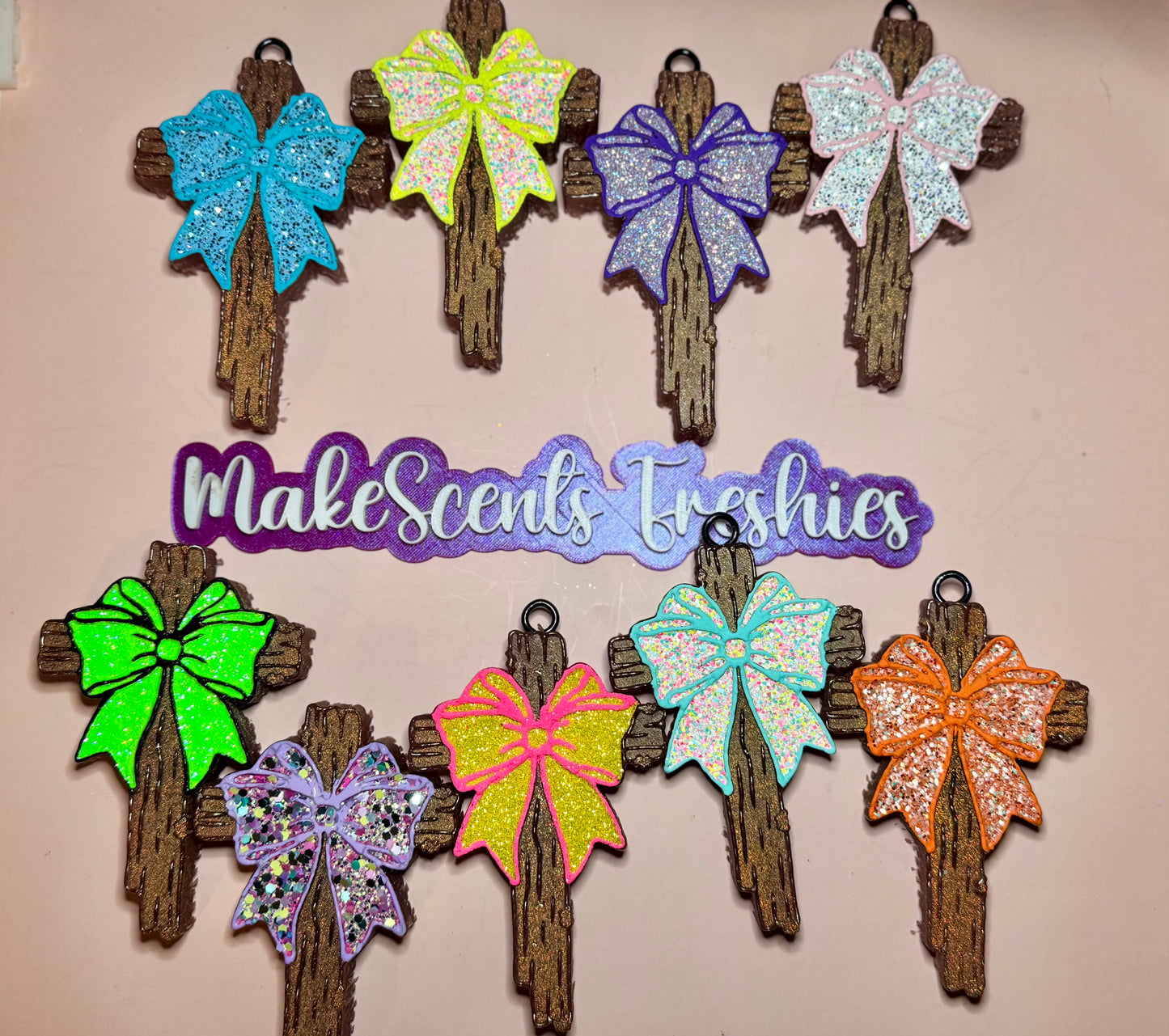 Wood cross with a bow