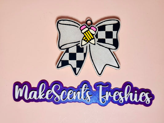 Checkered Pencil Bow