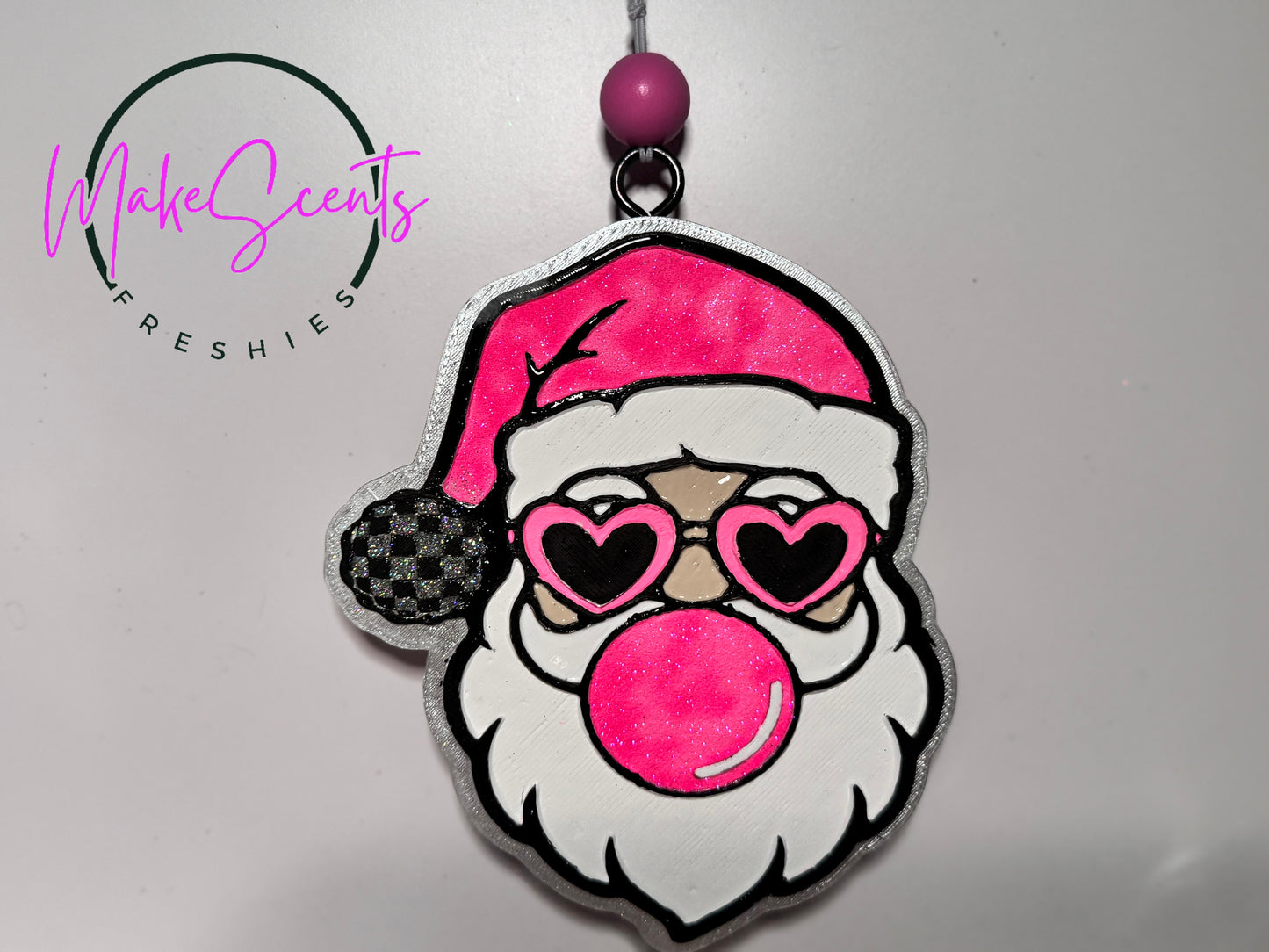 Bubble Gum Santa Freshie